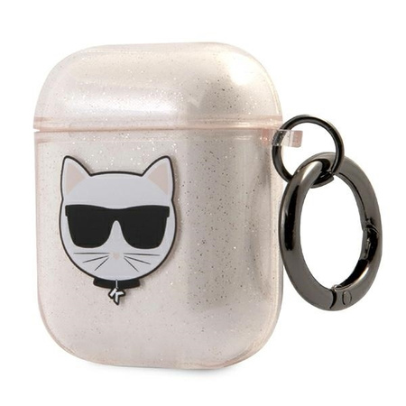 Karl Lagerfeld KLA2UCHGD AirPods cover złoty/gold Glitter Choupette