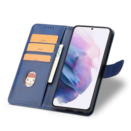 Magnethülle Elegant Case Cover Flip Cover Samsung Galaxy S22+ (S22 Plus) Blau