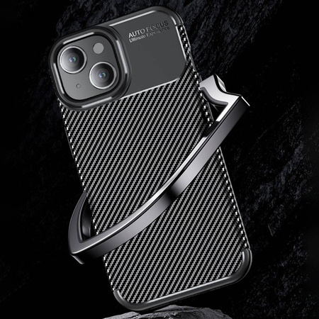 Case APPLE IPHONE 15 PLUS Armored Shockproof Nexeri Carbon Fiber black