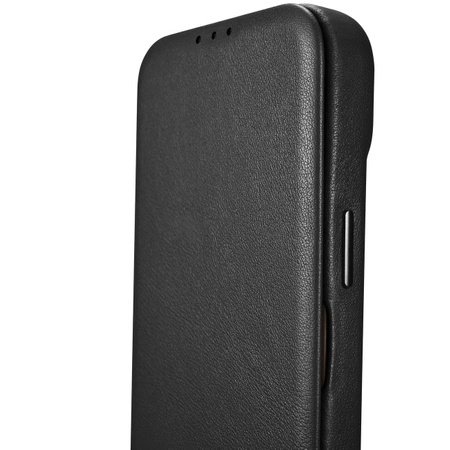 iCarer CE Premium Leather Folio Case iPhone 14 Plus Magnetic Flip Leather Folio Case MagSafe black (WMI14220715-BK)