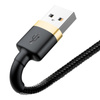 Baseus Cafule Cable - Kabel połączeniowy USB do Lightning, 2.4 A, 1 m (złoty/czarny)