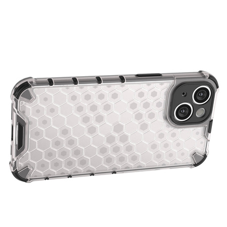 Honeycomb case for iPhone 14 armored hybrid cover transparent