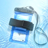 Waterproof case with a PVC phone band - blue