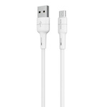 Borofone Kabel BX30 Silicone - USB na Micro USB - 2,4A 1 metr biały