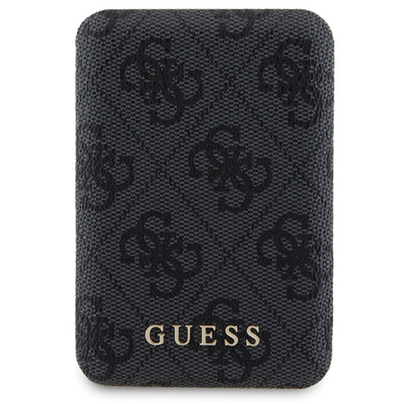 Zestaw Guess GUBPM5P14L4GEMGK iPhone 14 Pro 6.1" hardcase + Powerbank 5000mAh MagSafe czarny/black 4G Metal Logo