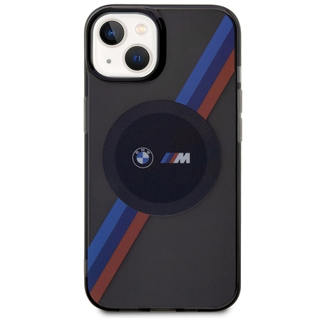 Case BMW BMHMP14SHDTK iPhone 14 6.1&quot; grey/grey Tricolor Stripes MagSafe