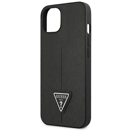 Guess GUHCP13SPSATLK iPhone 13 mini 5,4 &quot;black / black hardcase SaffianoTriangle Logo