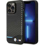 Etui BMW BMHCP13X22NBCK iPhone 13 Pro Max 6.7" czarny/black hardcase Leather Carbon