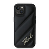 Karl Lagerfeld KLHCP13MPQDSMGK iPhone 13 6.1" czarny/black hardcase Diagonal Quilted Script