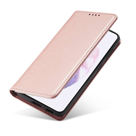 Magnet Card Case for Samsung Galaxy S22 + (S22 Plus) Pouch Wallet Card Holder Pink