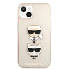 Karl Lagerfeld KLHCP13SKCTUGLGO iPhone 13 mini 5,4" złoty/gold hardcase Glitter Karl`s & Choupette