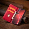 Magnet Fancy Case Hülle für iPhone 14 Plus Flip Cover Wallet Ständer rot