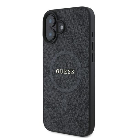 Guess GUHMP16SG4GFRK iPhone 16 6,1" czarny/black MagSafe PU 4G Ring Classic Logo