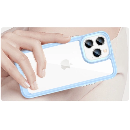 Outer Space Case iPhone 14 Pro Max Hartschale mit Gelrahmen blau