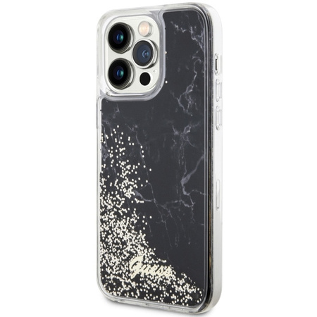 Guess GUHCP14XLCSGSGK iPhone 14 Pro Max 6.7" czarny/black hardcase Liquid Glitter Marble