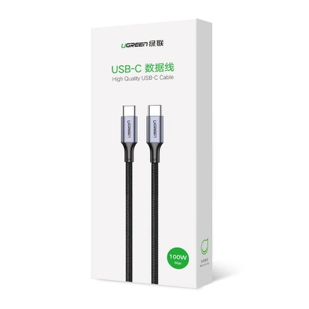 Ugreen Kabel USB Typ C - USB Typ C 5 A 100 W Power Delivery Quick Charge 3.0 FCP 480 Mbit/s 1 m schwarz (70427 US316)