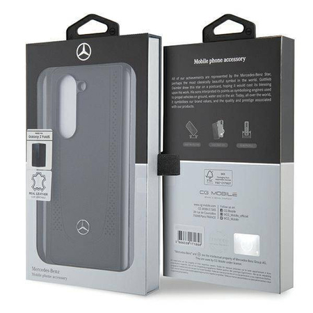 Oryginalne Etui SAMSUNG GALAXY Z FOLD 5 Mercedes Hardcase Leather Urban (MEHCZFD5ARMBK) czarne