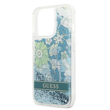 Guess GUHCP13XLFLSN iPhone 13 Pro Max 6.7 &quot;green / green hardcase Flower Liquid Glitter