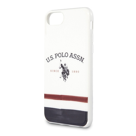 US Polo USHCI8PCSTRB iPhone 7/8/SE 2020 biały/white Tricolor Pattern Collection