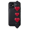 Kingxbar Sweet Series żelowe etui ozdobione oryginalnymi Kryształami Swarovskiego z podstawką iPhone 12 Pro / iPhone 12 czarny