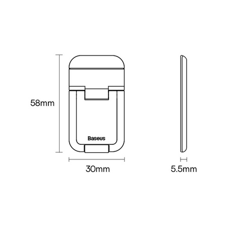 Baseus universal laptop feet (2 pcs) grey (LUZC000013)