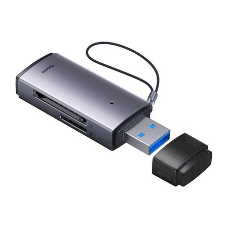 Baseus Lite Series adapter SD / TF USB card reader gray (WKQX060013)