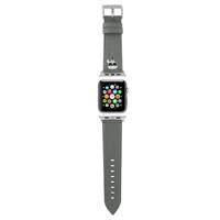 Karl Lagerfeld Pasek KLAWMOKHG Apple Watch 38/40/41mm srebrny/silver strap Saffiano Karl Heads