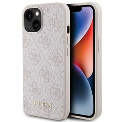 Guess nakładka do iPhone 15 Plus 6,7" GUHCP15MG4GFPI różowe HC PU 4G Metal Logo