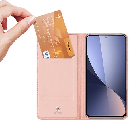 Dux Ducis Skin Pro Klapphülle, Geldbörse und Ständer für Xiaomi Poco M6 Pro / Redmi 12/12R – Pink