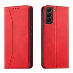 Magnet Fancy Case für Samsung Galaxy S23+ Flip Cover Wallet Stand rot