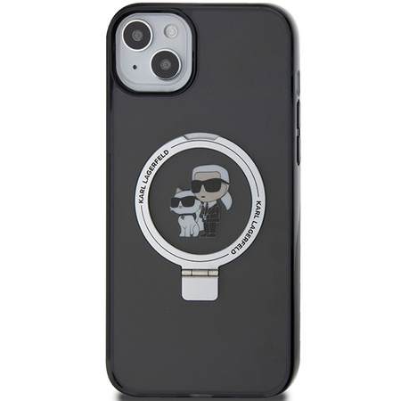 Karl Lagerfeld KLHMP15MHMRSKCK iPhone 15 Plus 6.7&quot;black/black hardcase Ring Stand Karl&amp;Choupette MagSafe