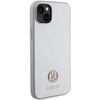 Guess GUHCP15SPS4DGPS iPhone 15 6.1&quot; silver/silver hardcase Strass Metal Logo