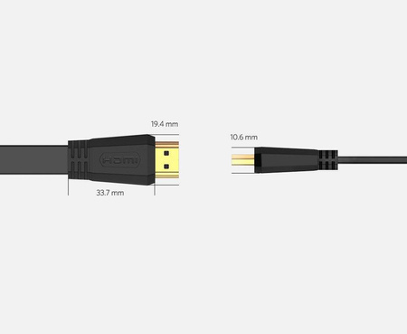 Ugreen kabel przewód HDMI 2.0 4K 30 Hz 3D 18 Gbps 5 m czarny (ED015 50821)