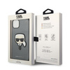 Karl Lagerfeld Saffiano Karl Head Patch Case – Etui iPhone 14 Plus (srebrny)