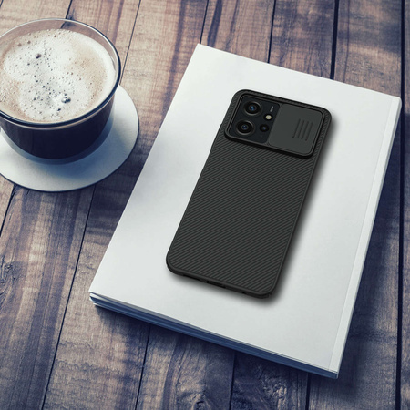 Gepanzertes Xiaomi Redmi Note 12-Gehäuse mit Kameraabdeckung Nillkin CamShield Case - schwarz