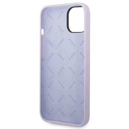 Guess Silicone Vintage - Etui iPhone 14 (fioletowy)