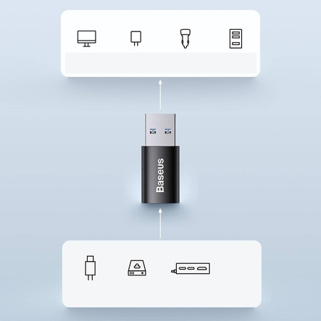 Baseus Ingenuity Series Mini USB 3.1 OTG auf USB Typ C Adapter schwarz (ZJJQ000101)