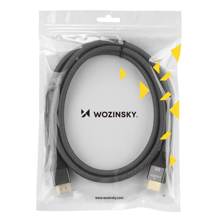 Wozinsky kabel HDMI 2.1 8K 60 Hz 48 Gbps / 4K 120 Hz / 2K 144 Hz 2m srebrny (WHDMI-20)