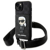 Karl Lagerfeld KLHCP14SCSAKHPKK iPhone 14 6.1&quot; hardcase black/black Crossbody Saffiano Monogram Ikonik