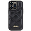 Guess nakładka do iPhone 15 Pro 6,1" GUHCP15LPSQSQSK czarna HC PU Quilted Metal Logo