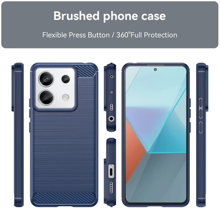 Carbon Case für Xiaomi Redmi Note 13 Pro - blau