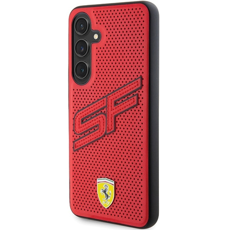 Oryginalne Etui FERRARI hardcase Big SF Perforated FEHCS24SPINR do Samsung Galaxy  S24 Czerwony