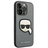 Karl Lagerfeld Saffiano Karl Head Patch Case – Etui iPhone 14 Pro Max (srebrny)