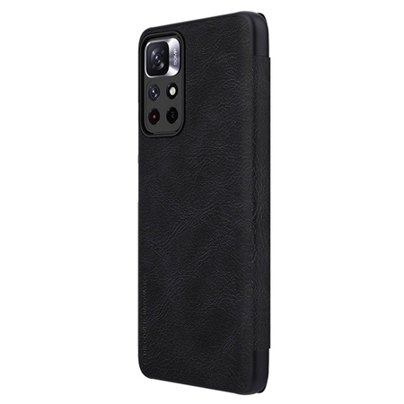 Nillkin Qin Case Case für Xiaomi Poco M4 Pro 5G Kameraschutz Holster Cover Flip Cover Schwarz