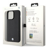 BMW Leather Diamond Pattern case for iPhone 15 Pro Max - black