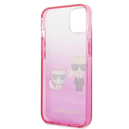 Karl Lagerfeld KLHCP13STGKCP iPhone 13 mini 5,4&quot; Hardcase Pink / Pink Gradient Ikonik Karl &amp; Choupette