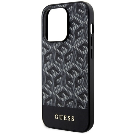 Guess GUHMP14LHGCFSEK iPhone 14 Pro 6.1" black/black hardcase GCube Stripes MagSafe