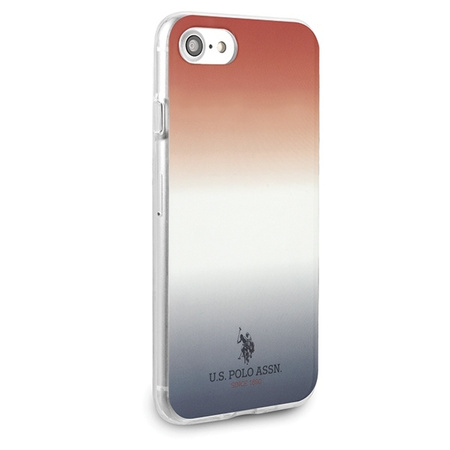 US Polo USHCI8TRDGRB iPhone 7/8/SE 2020 czerwono-niebieski/blue&red Gradient Pattern Collection