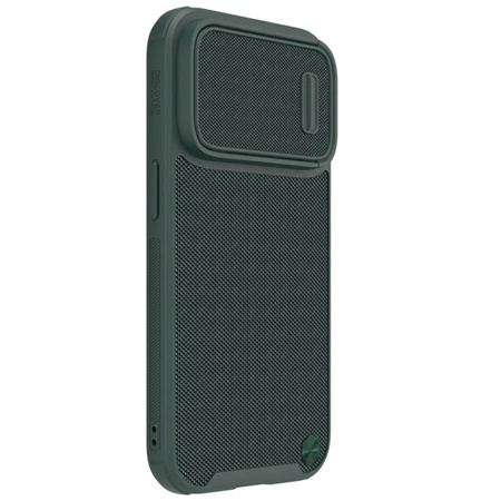 Nillkin Textured S Case etui iPhone 14 Pro pancerny pokrowiec z osłoną na aparat zielony