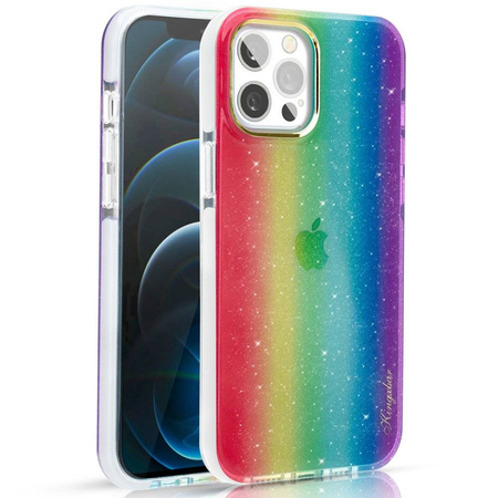 Kingxbar Ombre magnetyczne etui pokrowiec iPhone 12 Pro Max wielokolorowy